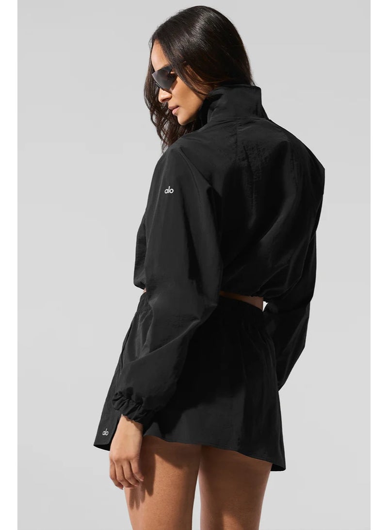 Alo Yoga Cropped 1/4 Zip Alumni Pullover - Image 5